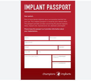 passeport implant pose implant dentaire