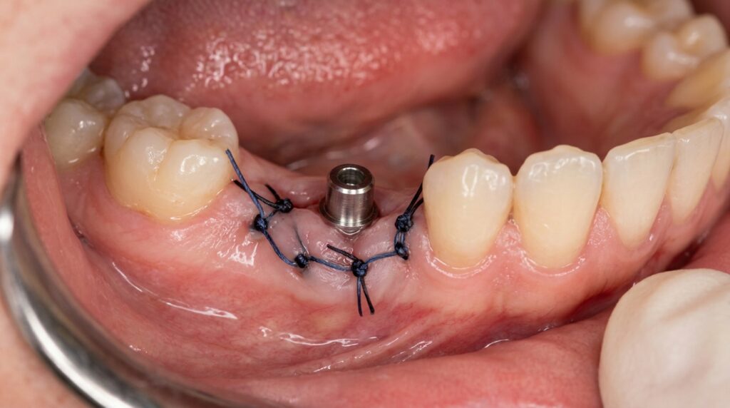 Dental implant stitches: when do they fall out?
