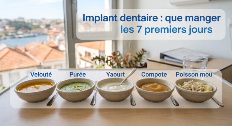 implant dentaire que manger 7 premiers jours menu mou Porto