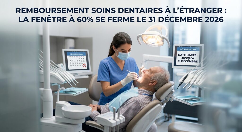 Remboursement soins dentaires à l'étranger - la fenêtre à 60% se ferme le 31 décembre 2026