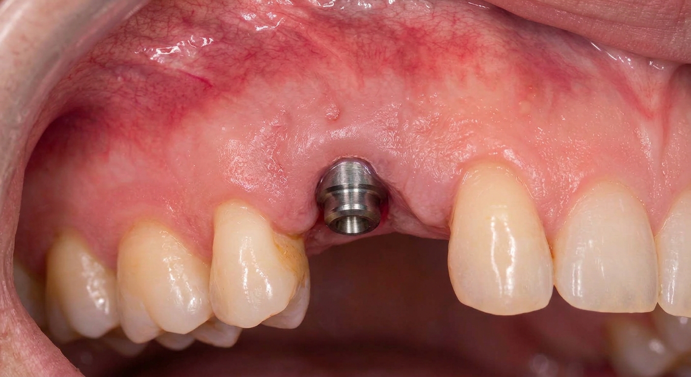 dental implant stitches fell out early normal healing no bleeding
