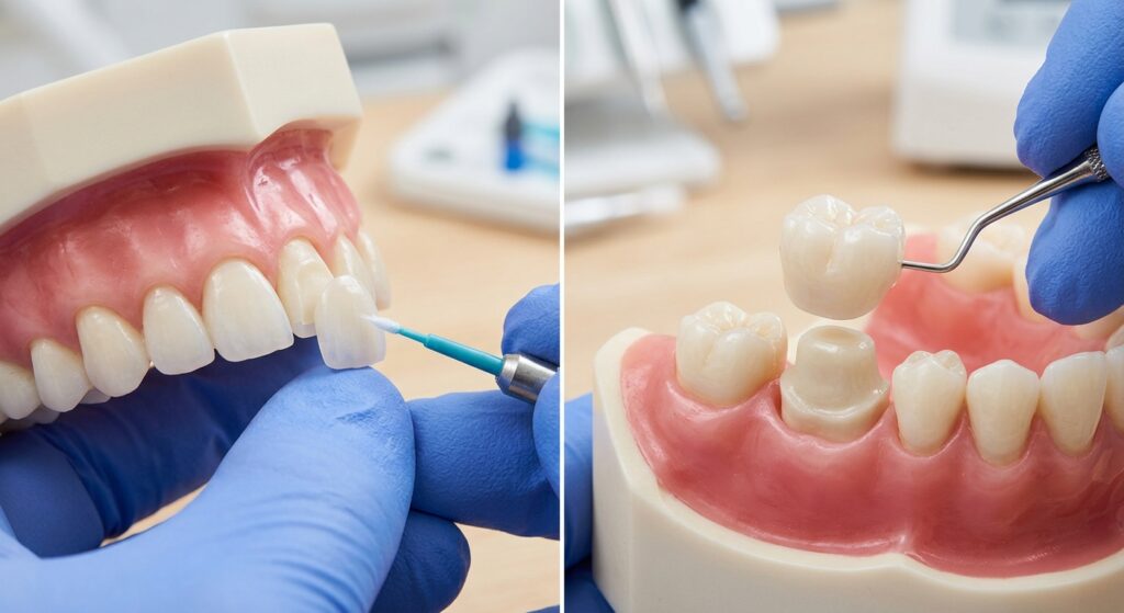 Facette et couronne en zircone – prothèse dentaire à Porto, Portugal