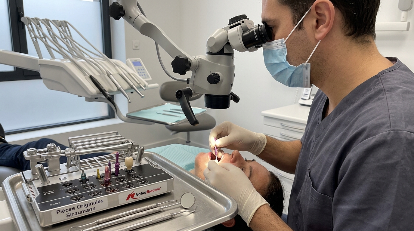 loose implant crown repair Porto retorque microscope